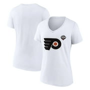 Women's Fanatics White Philadelphia Flyers 2024 NHL Stadium Series Logo V-Neck T-shirt
